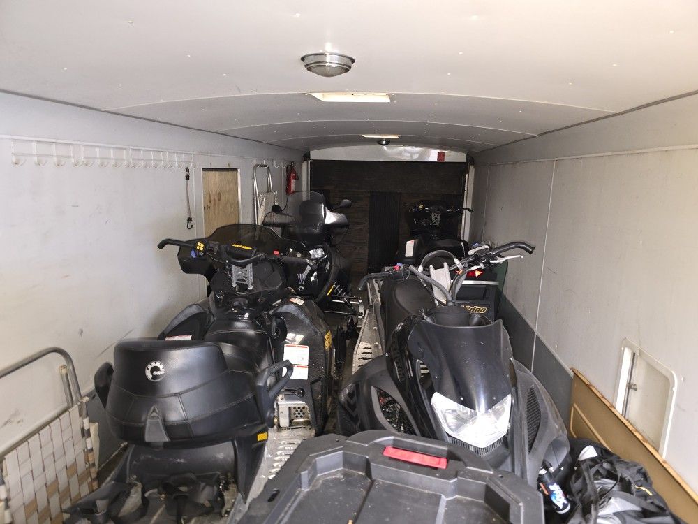 2003 4 Place Snowmobile Trailer 4 Snowmobiles Sled Deck 