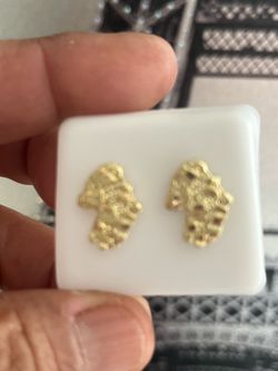 stud gold nuggets earrings