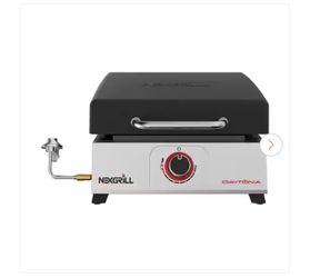 Daytona 1-Burner Propane Gas Table Top Grill 17 in. Flat Top Griddle in Black
