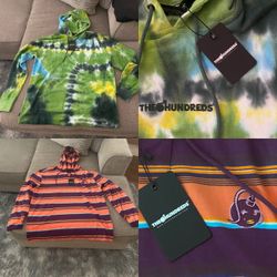 2 new men’s The Hundreds Urban Streetwear hoodies, both with  tags.