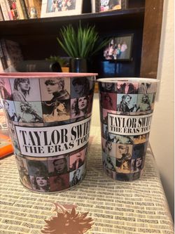 TAYLOR SWIFT ERAS TOUR POPCORN BUCKET AND cup