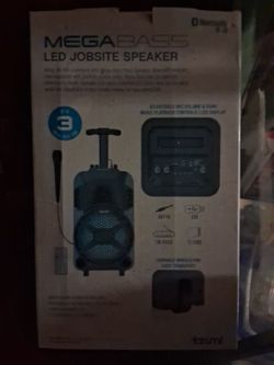 Tzumi MegaBass LED Jobsite Bluetooth Speaker