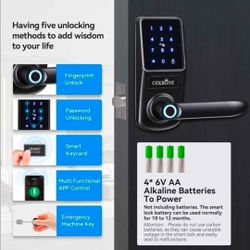 🔐 Smart Fingerprint Door Lock with Keypad – Brand New 🏡✨