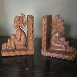 Mayan Wooden Carved Book Holders 