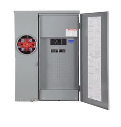 Square D Homeline Ring Type Overhead/Underground 200 Amp 20 Spaces 40 Circuit Outdoor Main Breaker