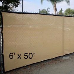 6x50 Privacy Fence Screen - BEIGE