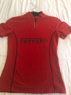 FERARI RED HALF ZIP TOP