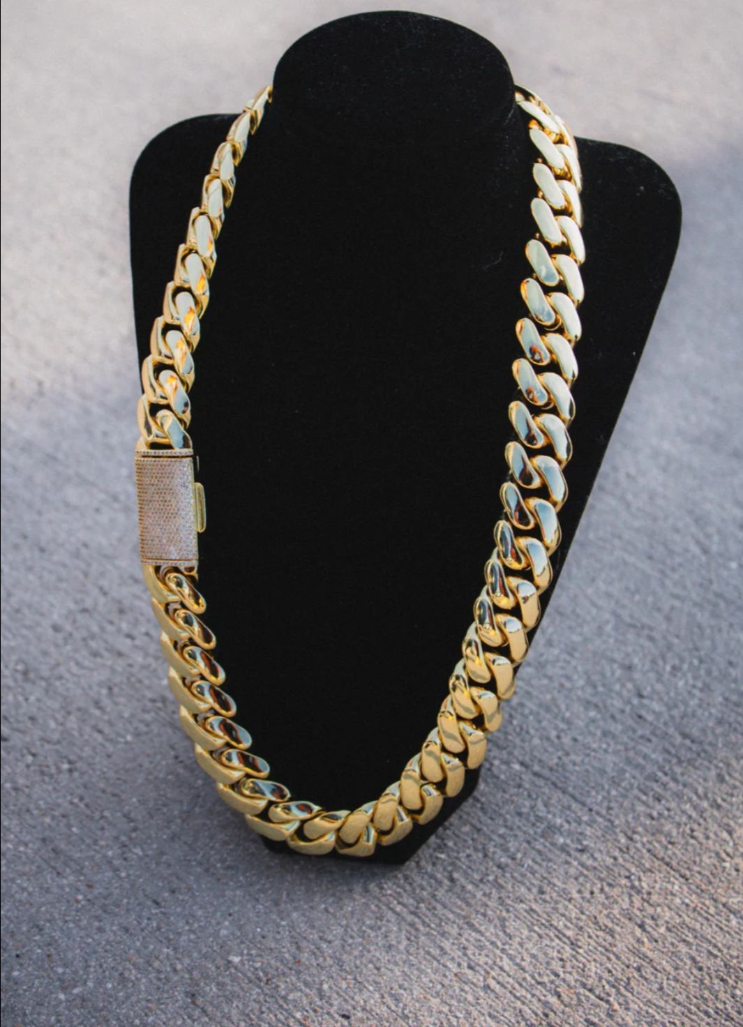 20 mm 20 inch gold cuban link chain