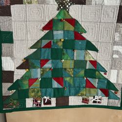 🎄 Handmade Quilted Christmas Tree Wall Hanging