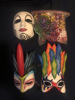 Mardi Gras Masks and Beads