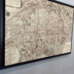 38inch Wood Map Art