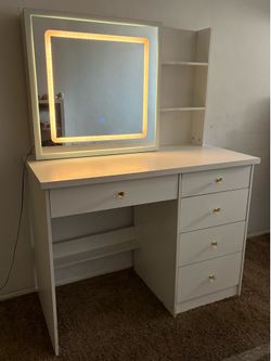 White vanity