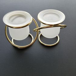 Gold Intertwined Votive Candle Holders