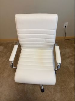 Office Depot winsley white leather chair