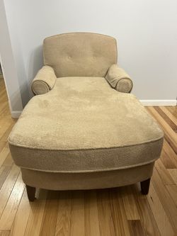 Tan Chaise Lounge Chair
