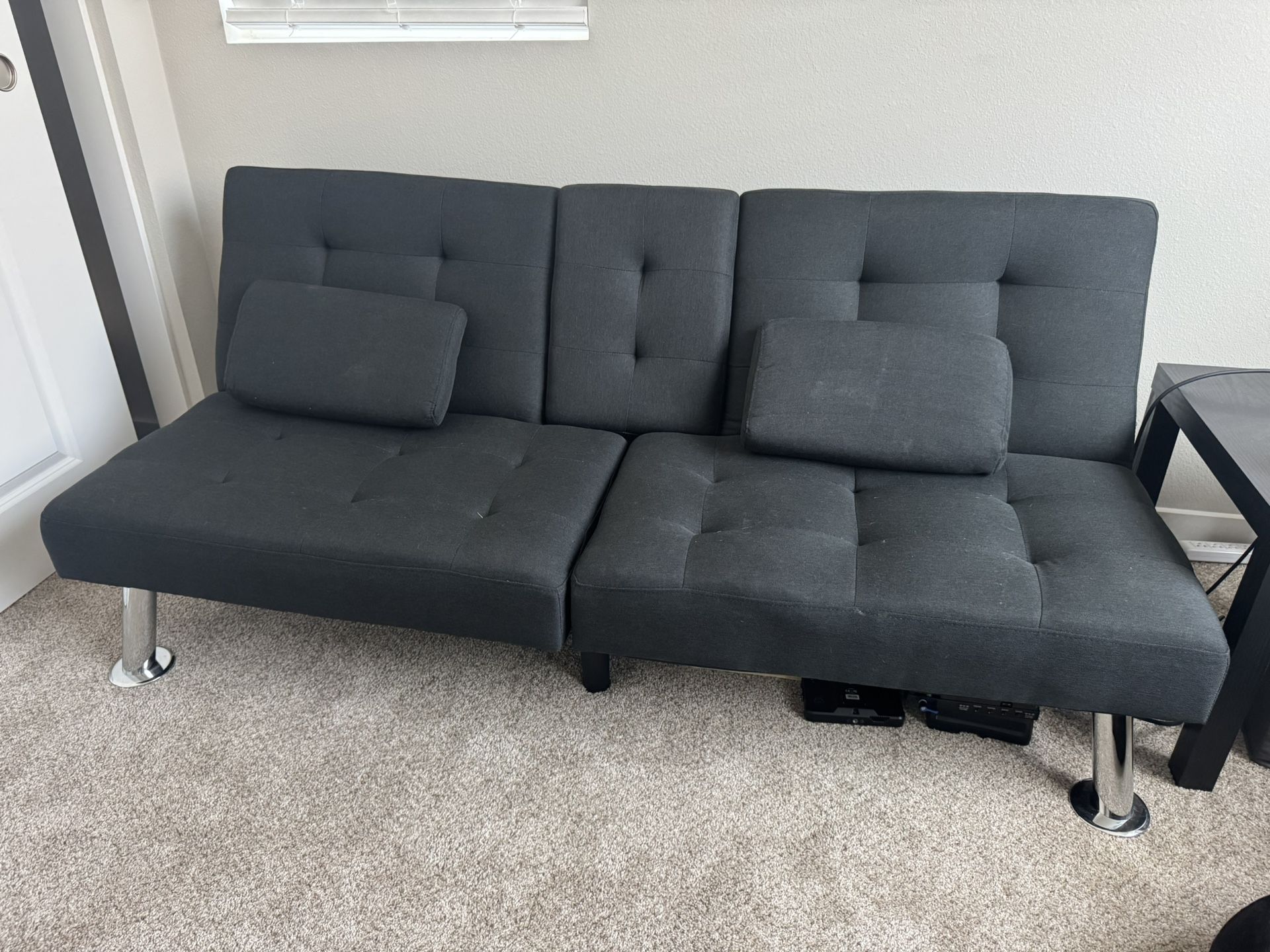 Black Fabric Futon