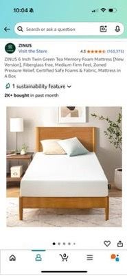 Twin Mattress and Bedframe
