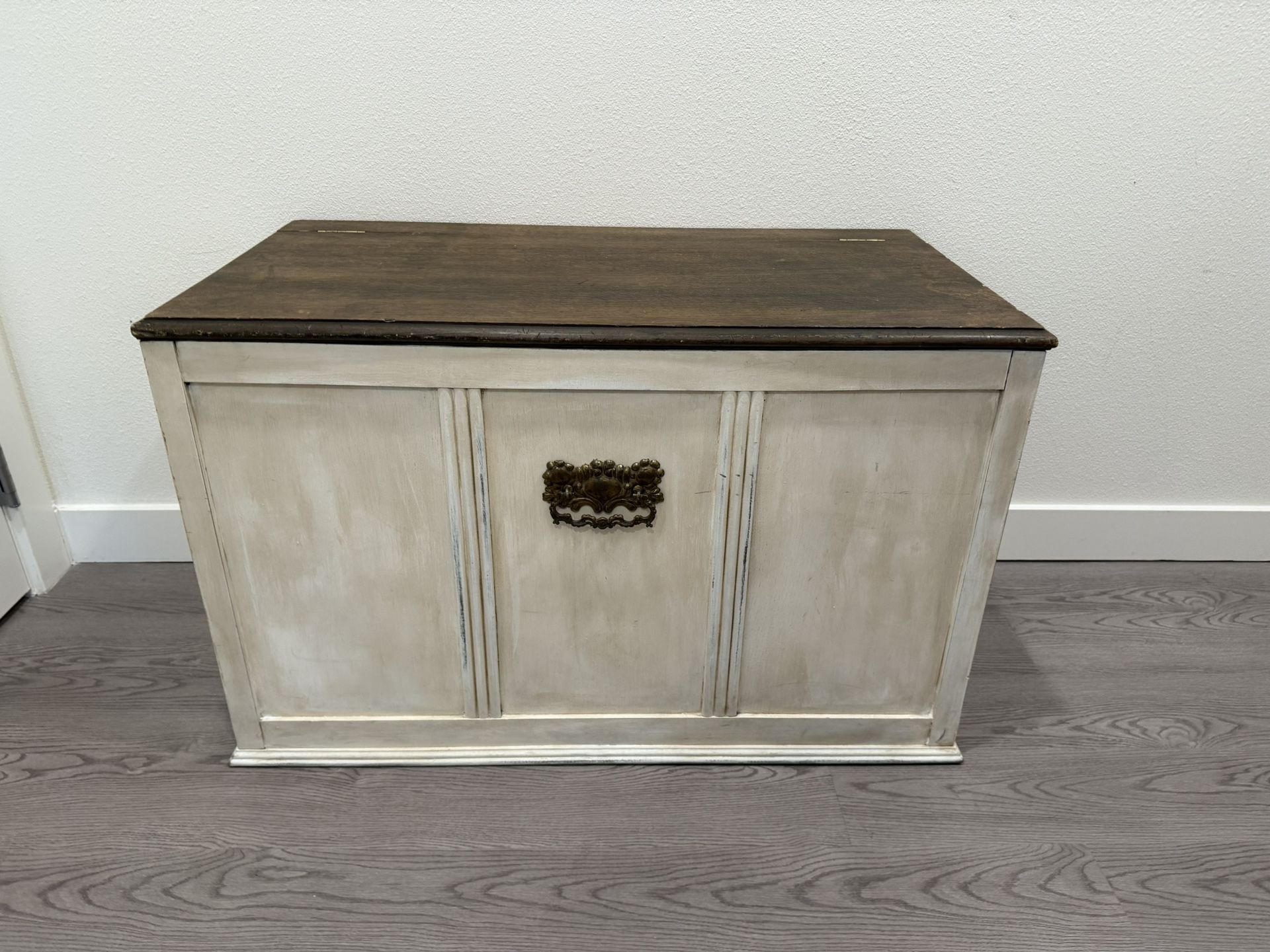 Beautiful Wooden Trunk With Antique hardware