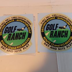 Vintage "Golf Ranch" Decals, Bristol, PA