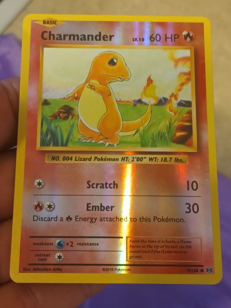2016 Pokemon XY Evolutions 9 Charmander Reverse Holo + 9 Other Extra Cards