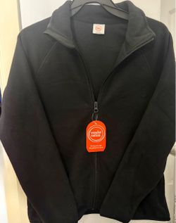 Girls size Large Wonder Nation Black Fleece Full-Zip Jacket