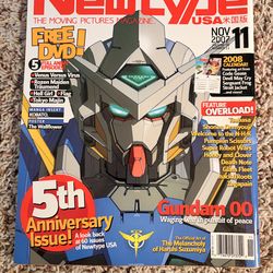 Newtype USA Magazine November Nov 2007 Gundam - w/Manga, Calendar, Poster & DVD