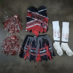 Zombie Cheerleader Halloween Costume Girls sz 10 Chesapeake/Great Bridge 