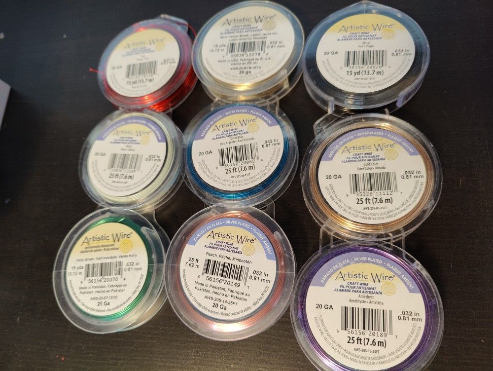 Assorted Copper Craft Wire 20g In different Colors