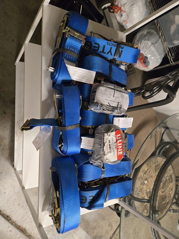 12 Heavy Duty 20 Ft Cargo Straps Brand New