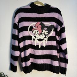 Hello Kitty & Friends x Forever 21 Knit Sweater Women's XS Melody & Kuromi Y2K