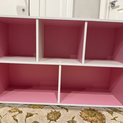 Pink And White Cubby Storage