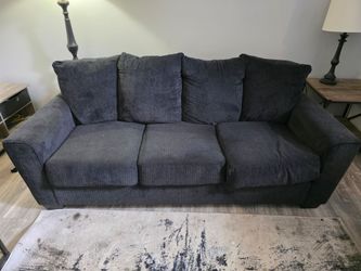 Plush Charcoal Grey 3-Seater Sofa / Couch – Great Condition