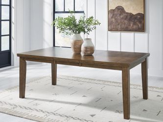 Urbinforte Light Brown Dining Room Butterfly Extendable Table