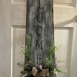 Hand Made With Love -Wood Welcome Sign
