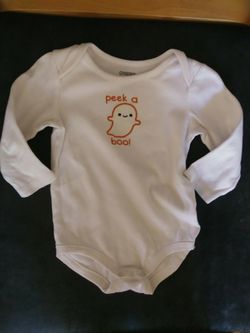Halloween - glow-in-the-dark ghost. Onesie by Gymboree, 100% cotton Onesie, 12-18 mos.