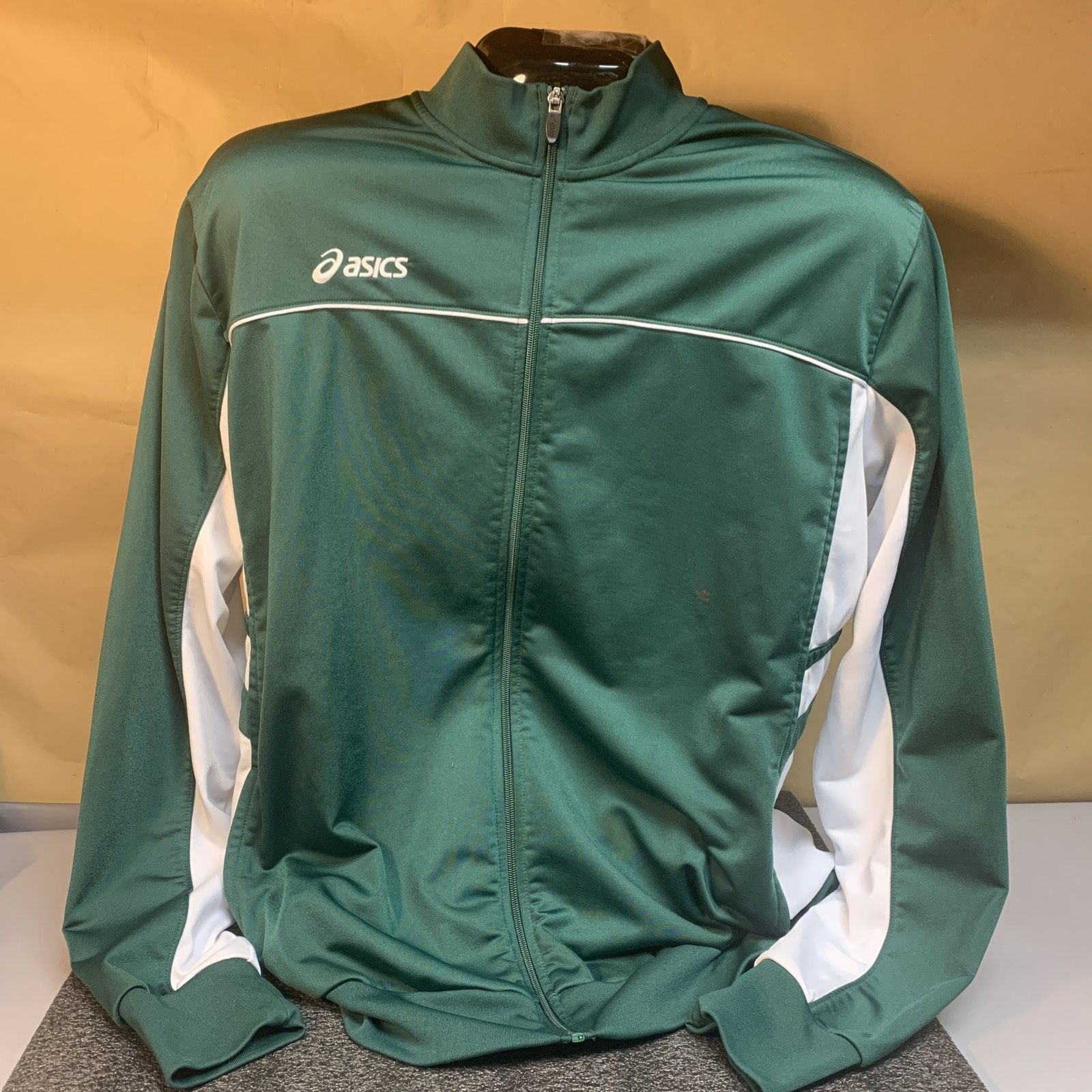 ASIC XL Wintergreen/WHITE LONG SLEEVE RUNNING 🏃‍♂️ JACKET 