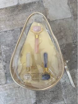 NWT Isaac Mizrahi New York 3-Pack Compact Facial Roller Set with Reusable Pouch