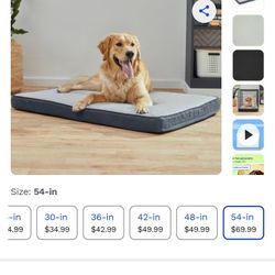 NEW 54" Cooling Orthopedic Dog Kennel Bed