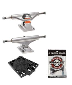 Independent Skateboard Trucks with Risers and Hardware