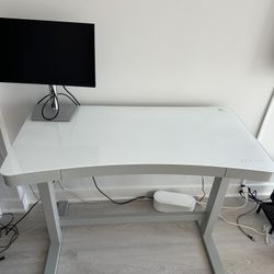 Adjustable Glass Top Standing Desk