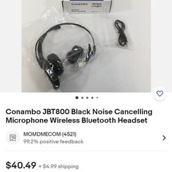 Conambo Jt800 Noise Cancelling Mic wireless Bluetooth Headset