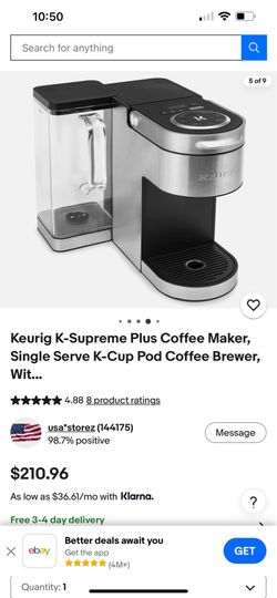 KEURIG COFFEE MAKER EXCELLENT CONDITION BOUGHT IT BUT THEN GOT A DIFFERENT ONE AS A GIFT SO I DONT NEED TO KEEP THIS ONE