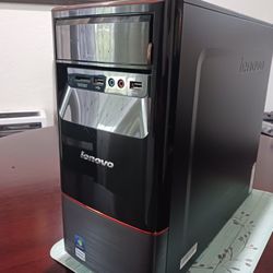 Lenovo Desktop Computer Windows 10  Good Condition.  AMD A4  3300 Apu with Radeon (tm) HD Graphics.  500gb Hard Drive.   vlc DVD Reader.  antivirus.  