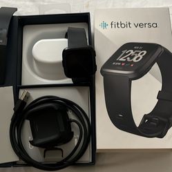 Fitbit Versa Smart Watch, Multisport Tracker, Black/Black Aluminium