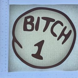 Iron On Heat Transfer  Good For T-shirts Sweaters Jackets T Shirt Design Size Is About 8x8 Bitch 1 #156