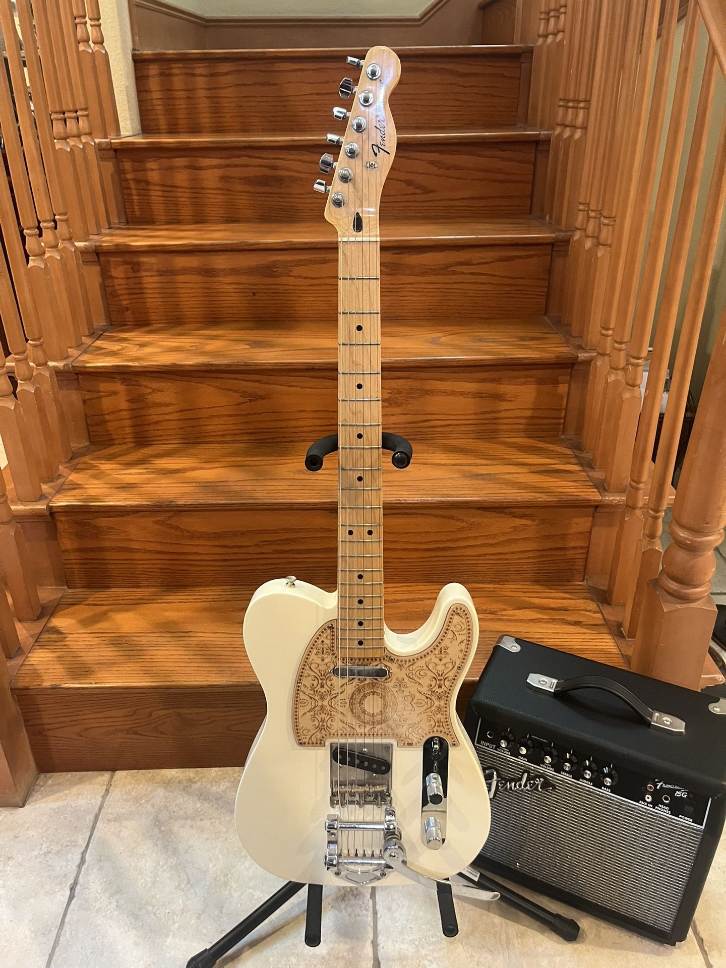 Fender MIM Telecaster (Mint/Upgraded) W/ Fender Amp