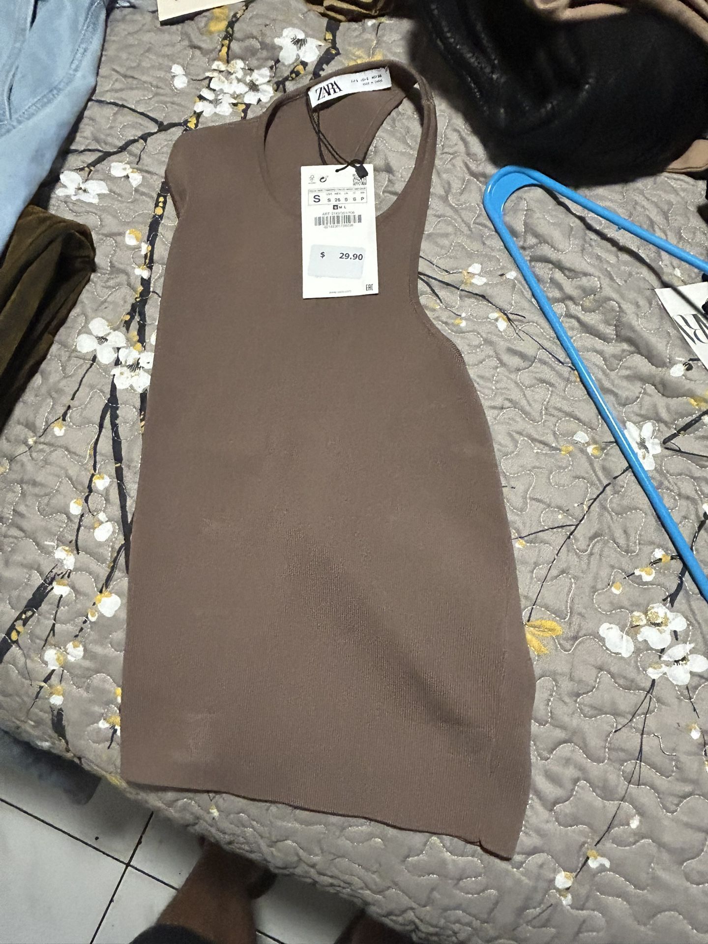 Zara Blk Sleeveless Scoop Neck Cross