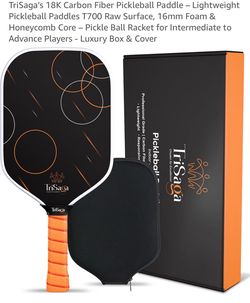 2-Pack TriSaga 18K Carbon Fiber Pickleball Paddle
