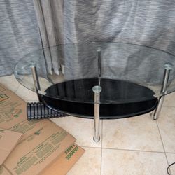 Glass Center And End Tables