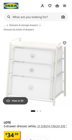 3-Drawer dresser